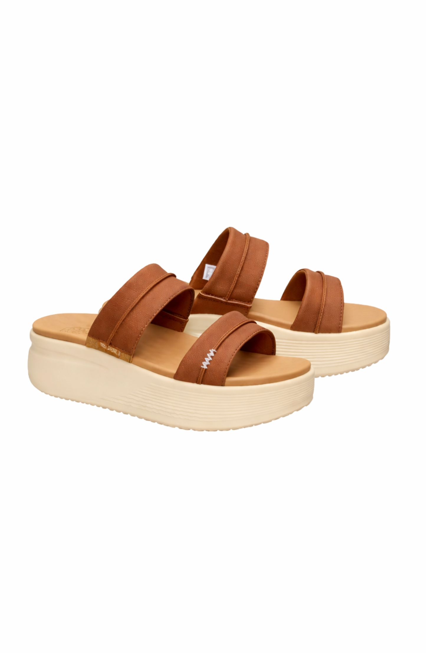 Platform Double Strap Slide Sandal