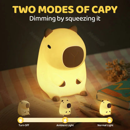 Capybara Squishy Silicone LED Night Light