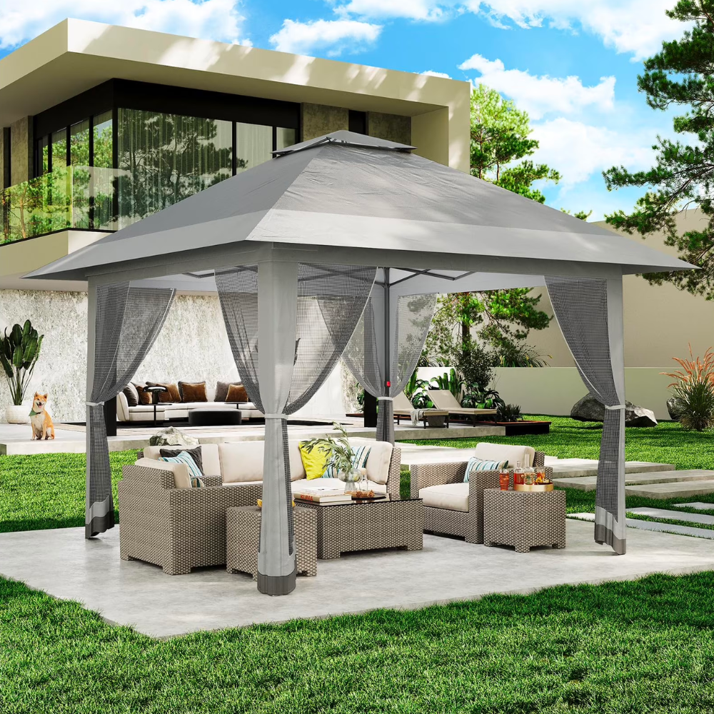 Brisa 13×13 Pop-Up Gazebo with Mesh Netting