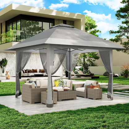 Brisa 13×13 Pop-Up Gazebo with Mesh Netting