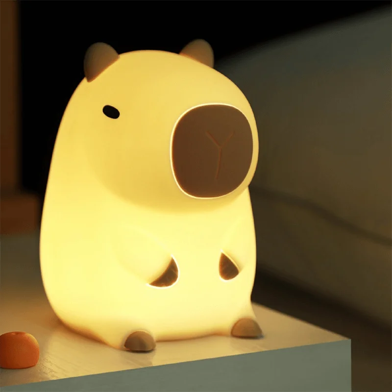 Capybara Squishy Silicone LED Night Light
