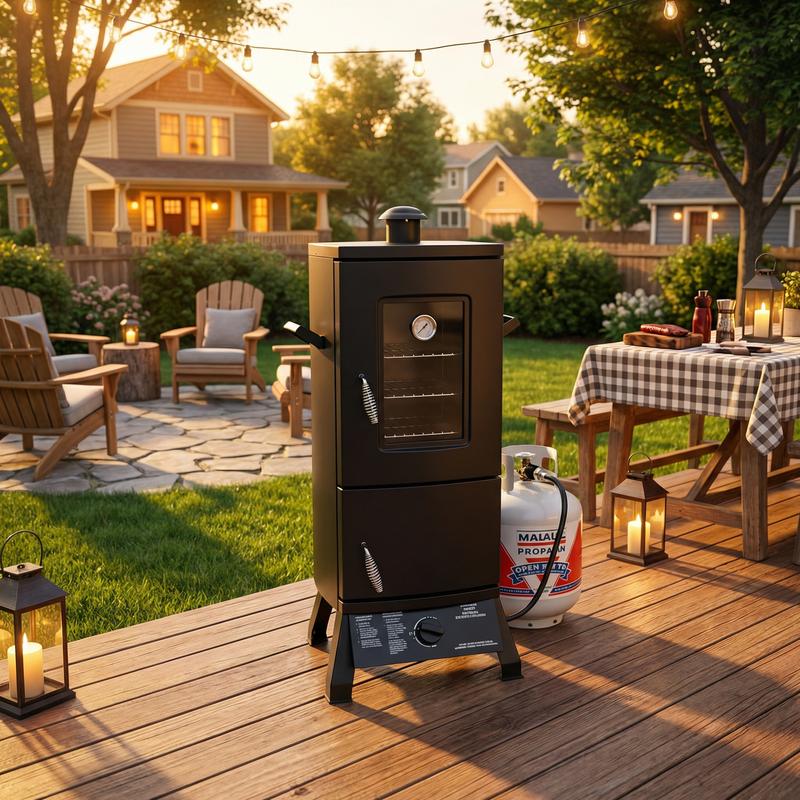 Vertical Barbecue Smoker Set