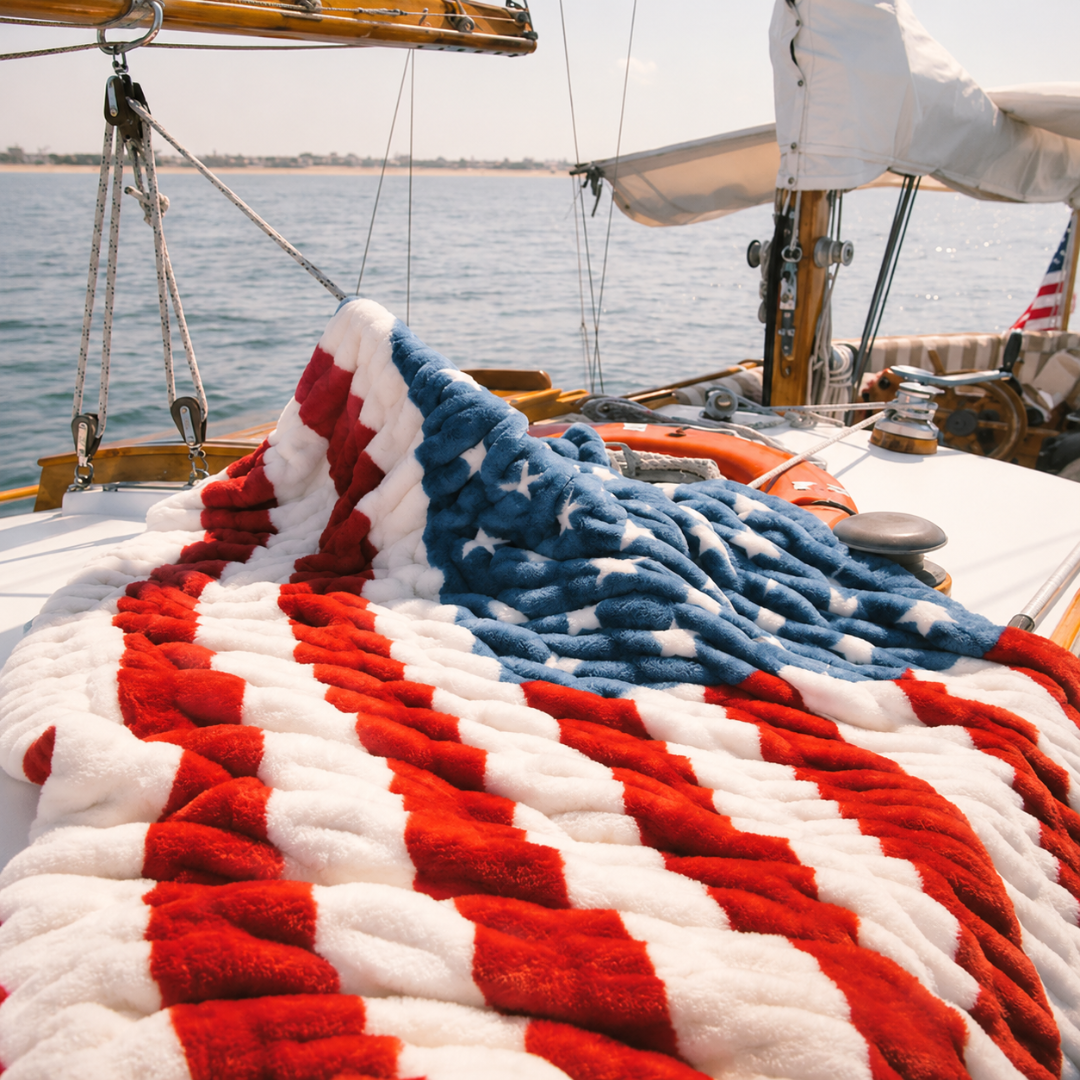 Patriotic Flag Blanket