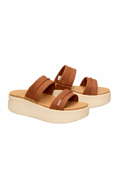 Platform Double Strap Slide Sandal