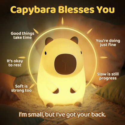 Capybara Squishy Silicone LED Night Light