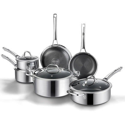SNOWCLAD 10-Pcs Pots and Pans Set