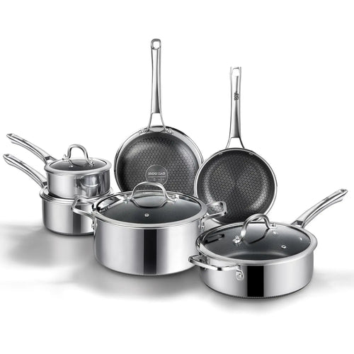 SNOWCLAD 10-Pcs Pots and Pans Set