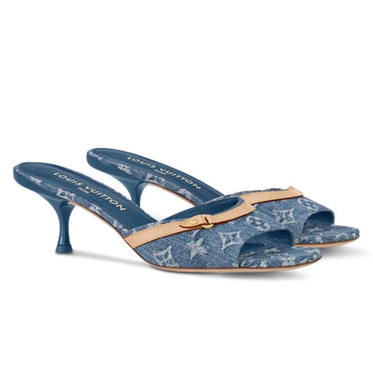 LV Monogram Heeled Mules