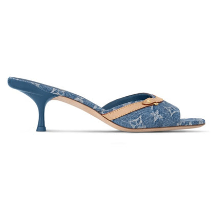 LV Monogram Heeled Mules